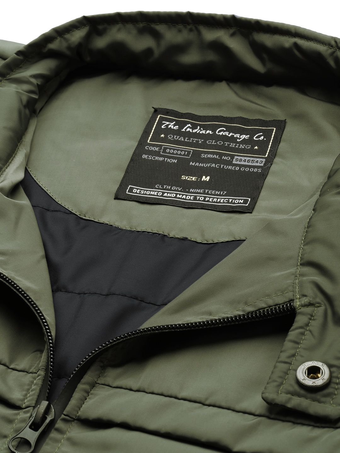 The Indian Garage Co Men Zip-Front Slim Fit Biker Jacket - Image 2