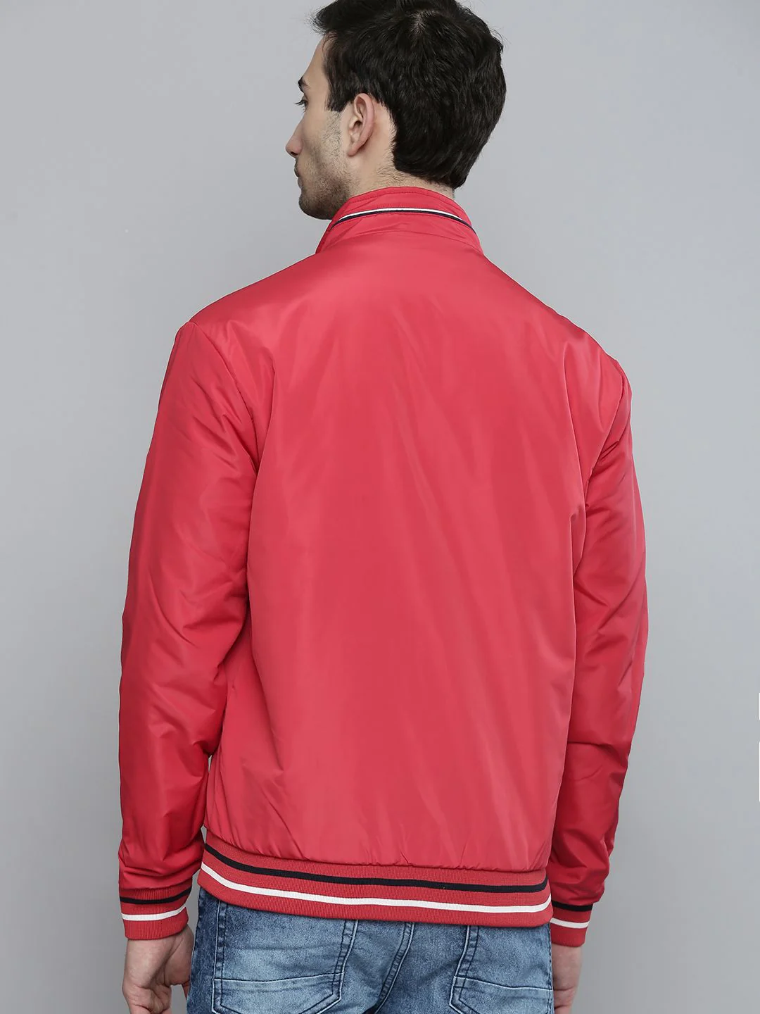 The Indian Garage Co Men Zip-Front Slim Fit Bomber Jacket - Image 5