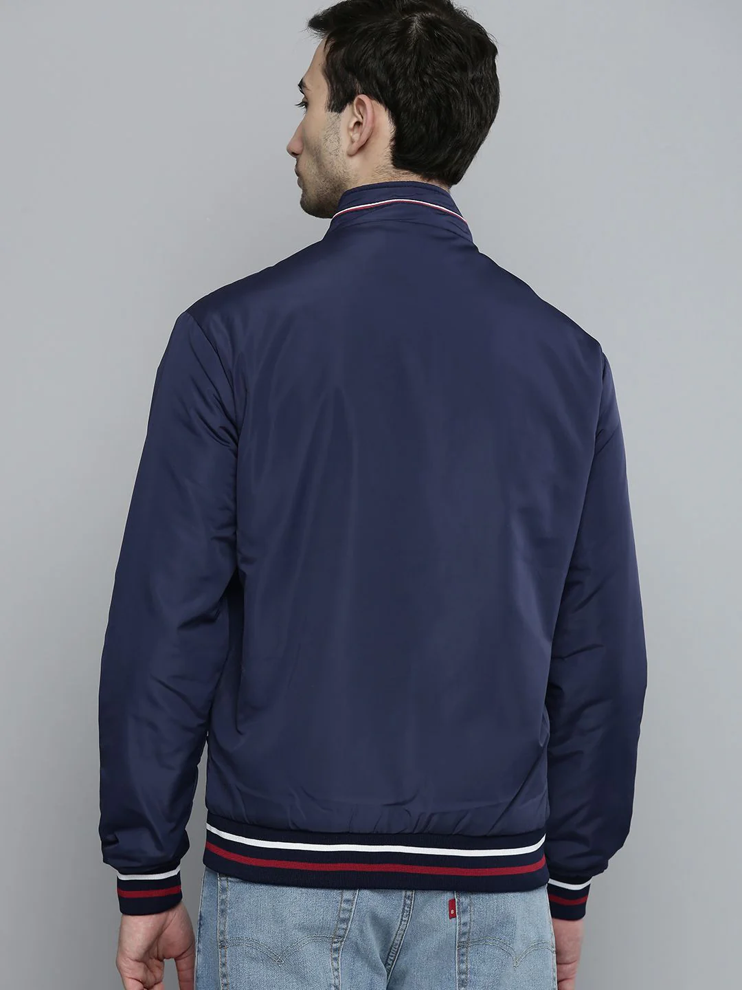 The Indian Garage Co Men Zip-Front Slim Fit Bomber Jacket - Image 5
