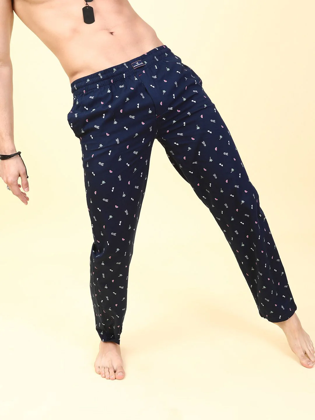 The Indian Garage Co Men's Pure Cotton Printed Lounge Pants - Image 3