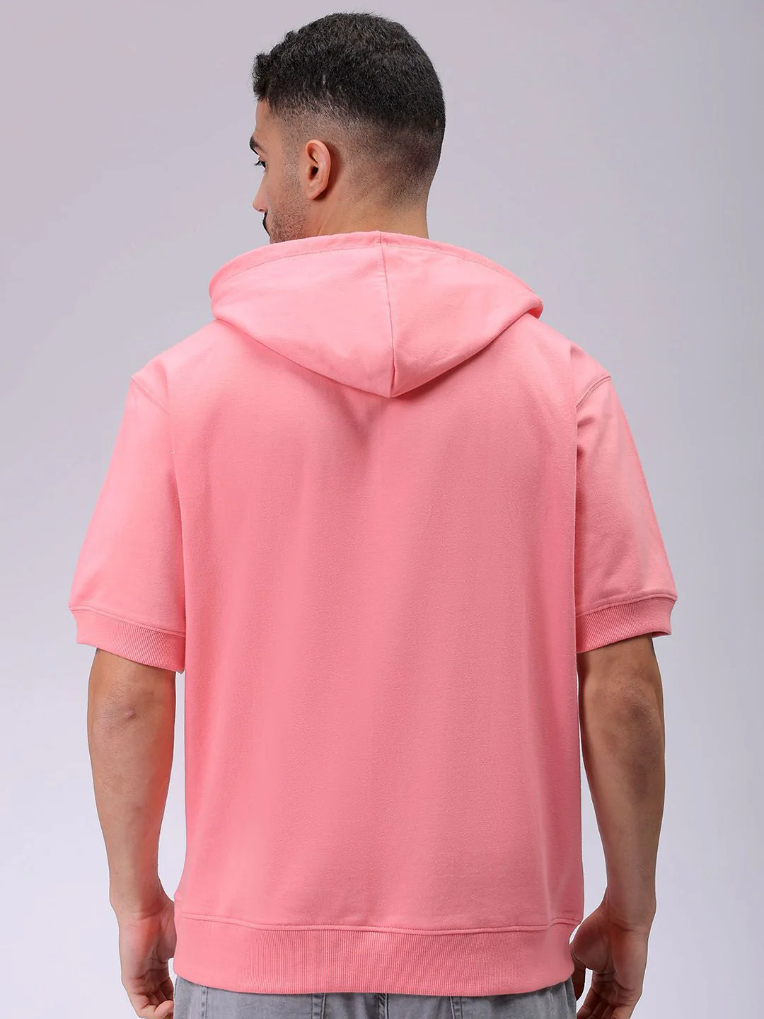 The Indian Garage Co Mens Polyester Oversized Solid Hooded Sweatshirts - Image 4
