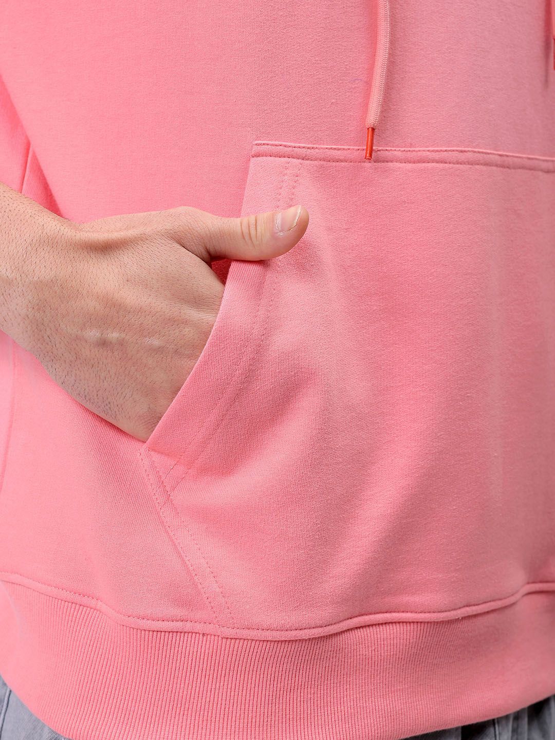 The Indian Garage Co Mens Polyester Oversized Solid Hooded Sweatshirts - Image 7