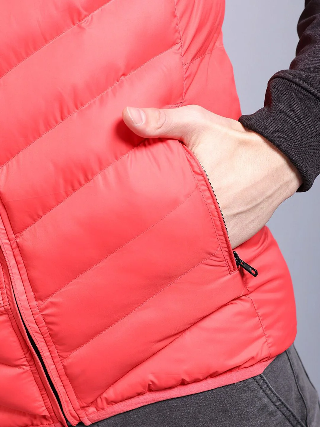 The Indian Garage Co Mock Collar Lightweight Puffer Jacket - Image 6
