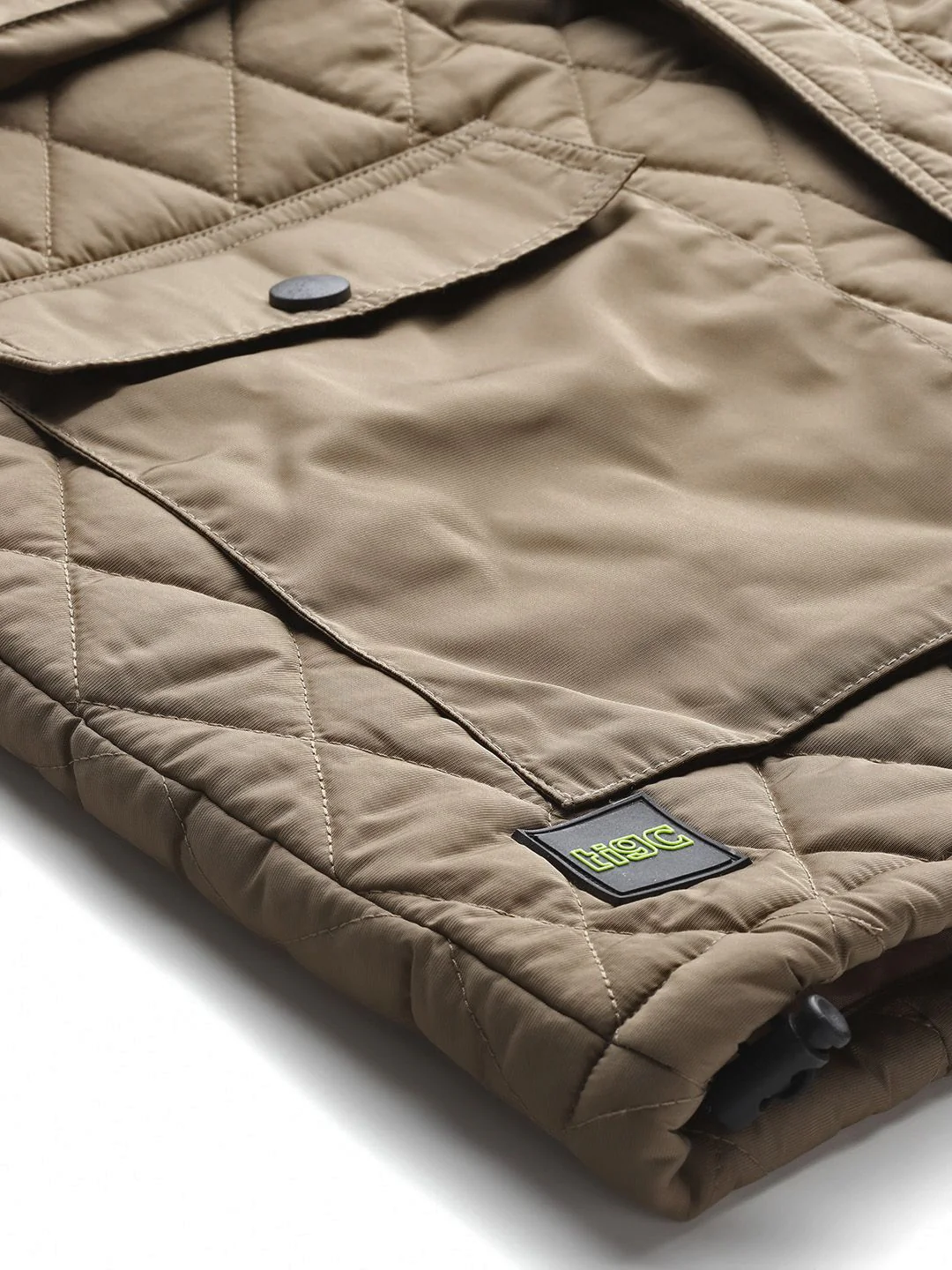 The Indian Garage Co Mock Collar Quilted-Style Gilet Jacket - Image 6