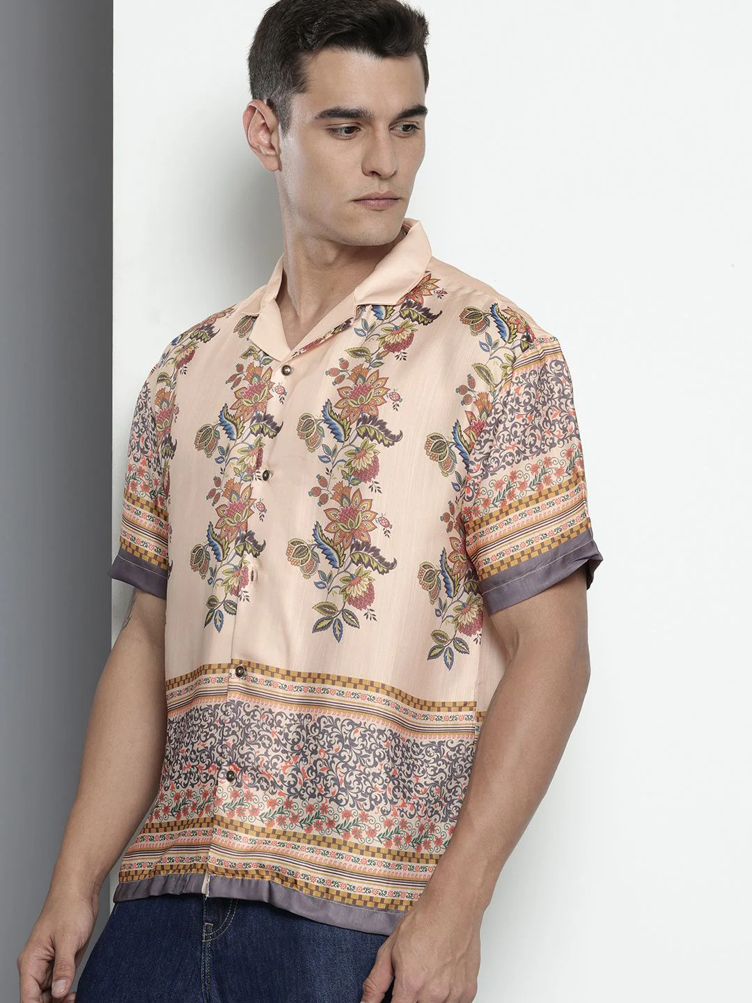 The Indian Garage Co. Opaque Floral Printed Casual Shirt - Image 3