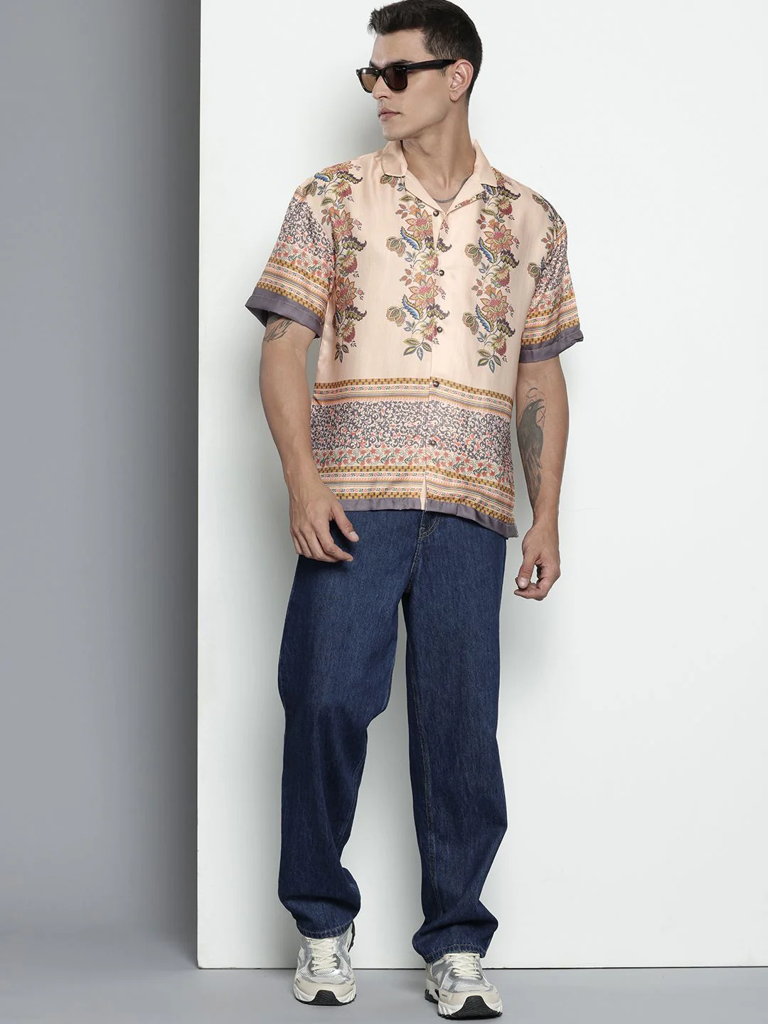 The Indian Garage Co. Opaque Floral Printed Casual Shirt - Image 4