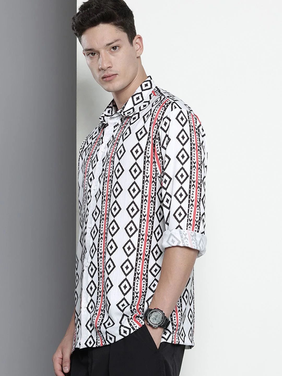 The Indian Garage Co Opaque Printed Relaxed Fit Casual Shirt - Image 5