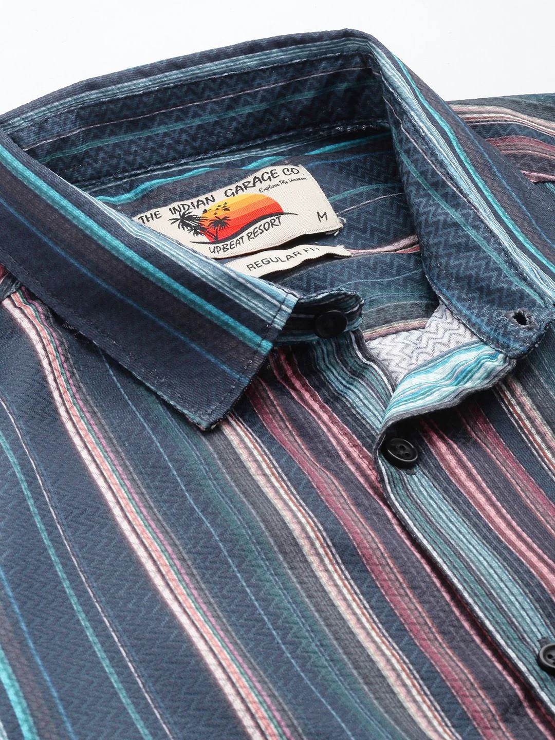 The Indian Garage Co Opaque Striped Casual Shirt - Image 2