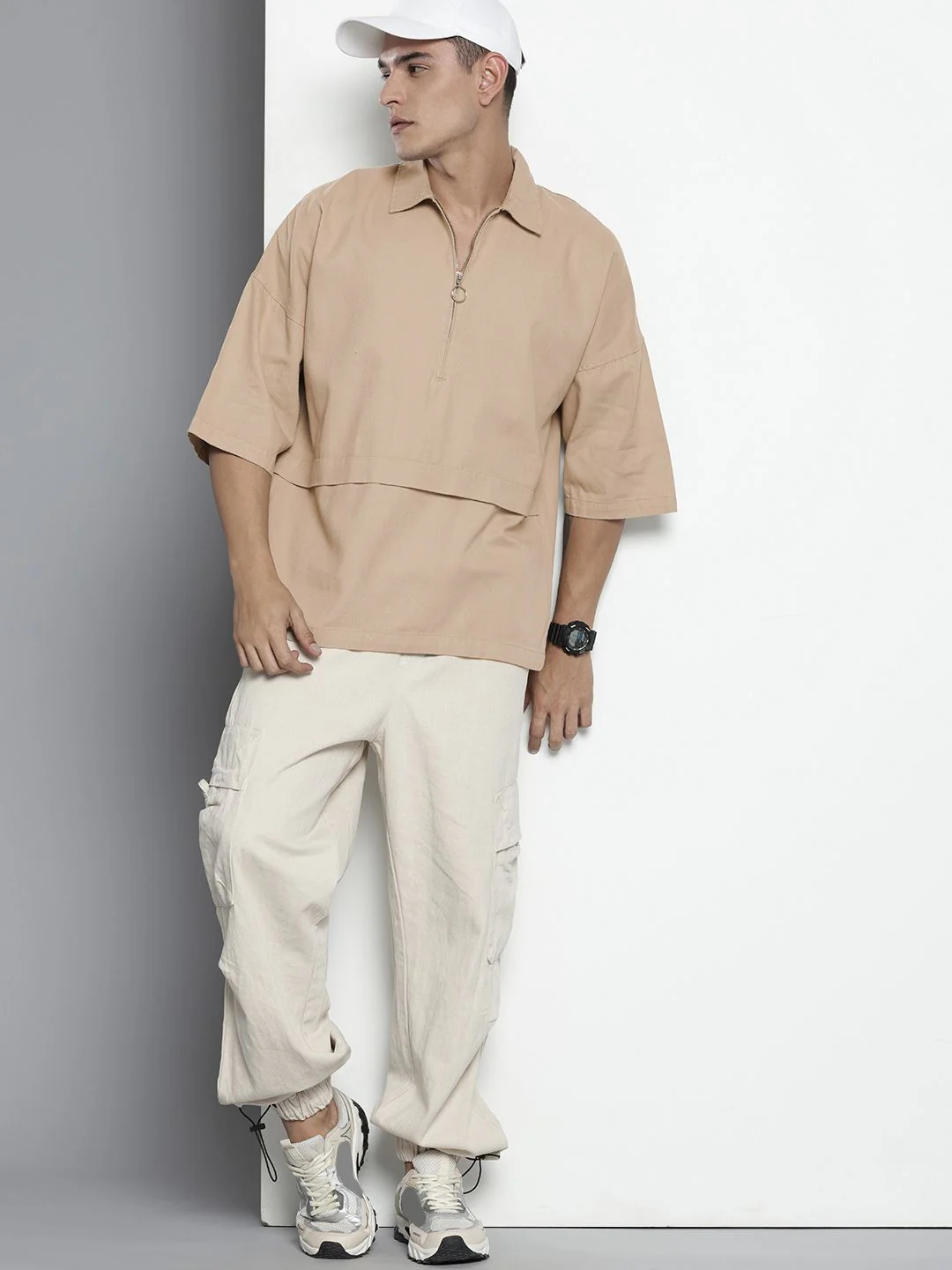 The Indian Garage Co. Oversized Fit Pure Cotton Casual Shirt - Image 4