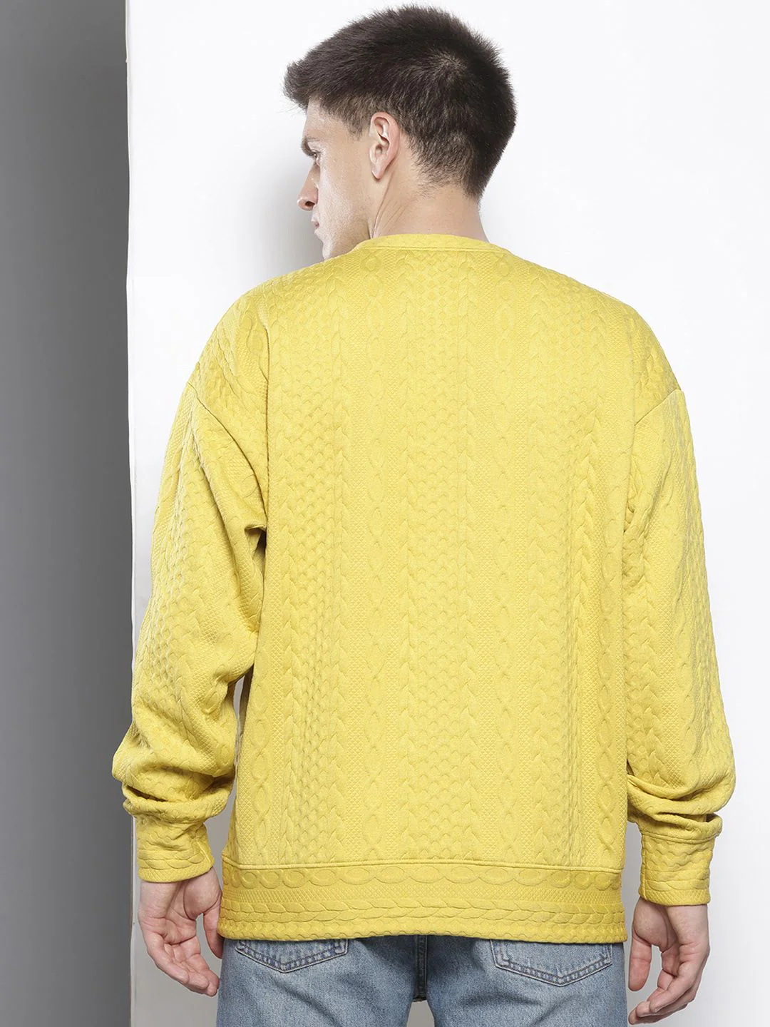 The Indian Garage Co Oversized Self Design Sweatshirt - Image 5