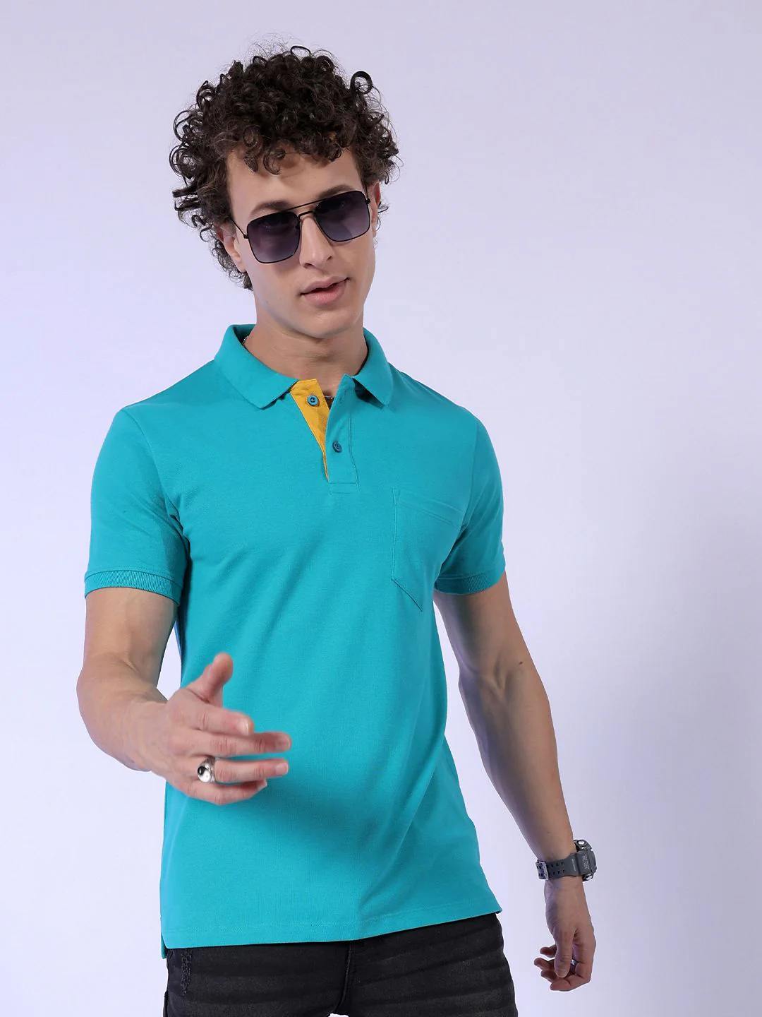 The Indian Garage Co Pack Of 2 Polo Collar Pockets T-shirt - Image 2