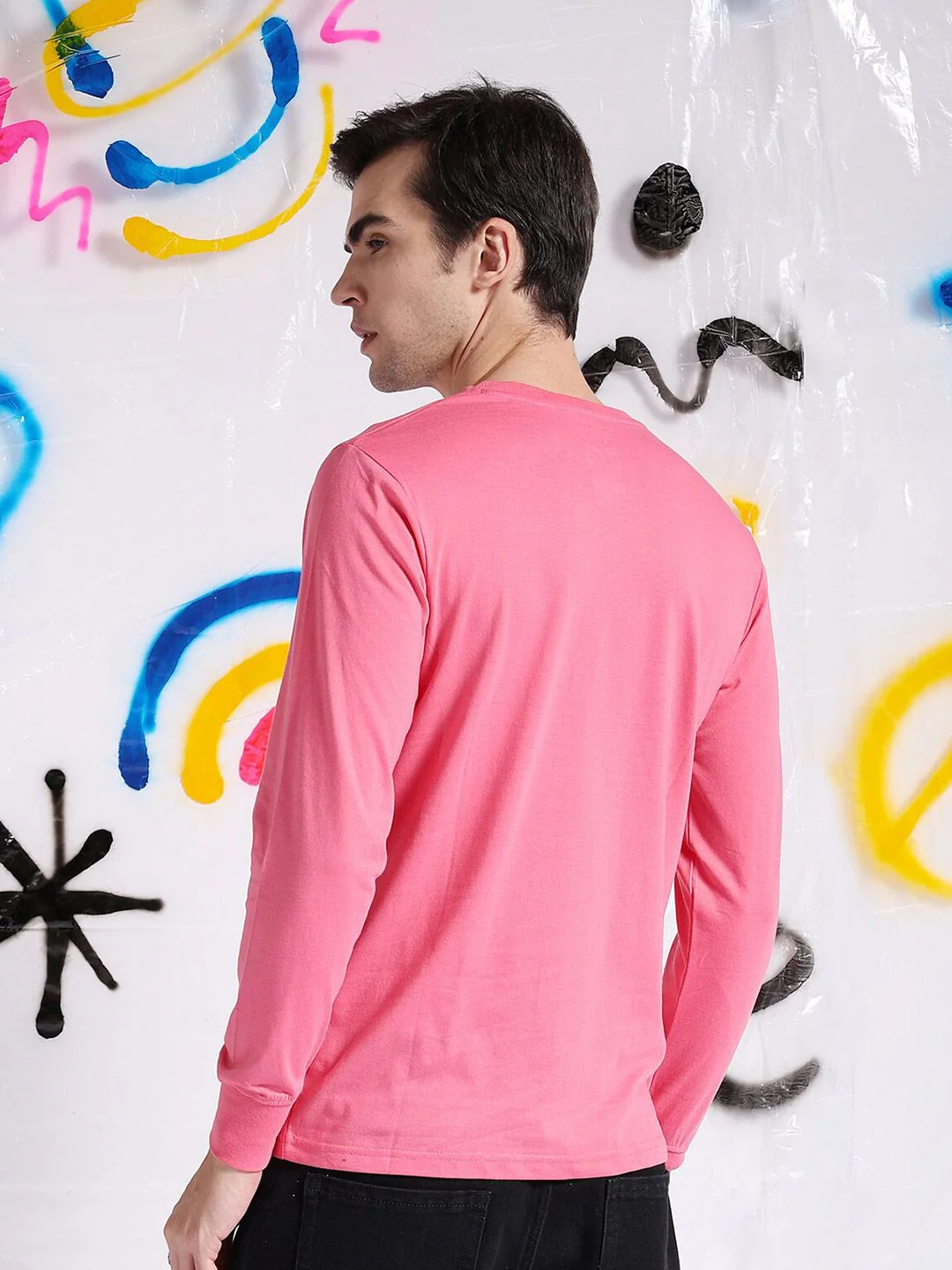 The Indian Garage Co Pink Round Neck Casual T-shirt - Image 5