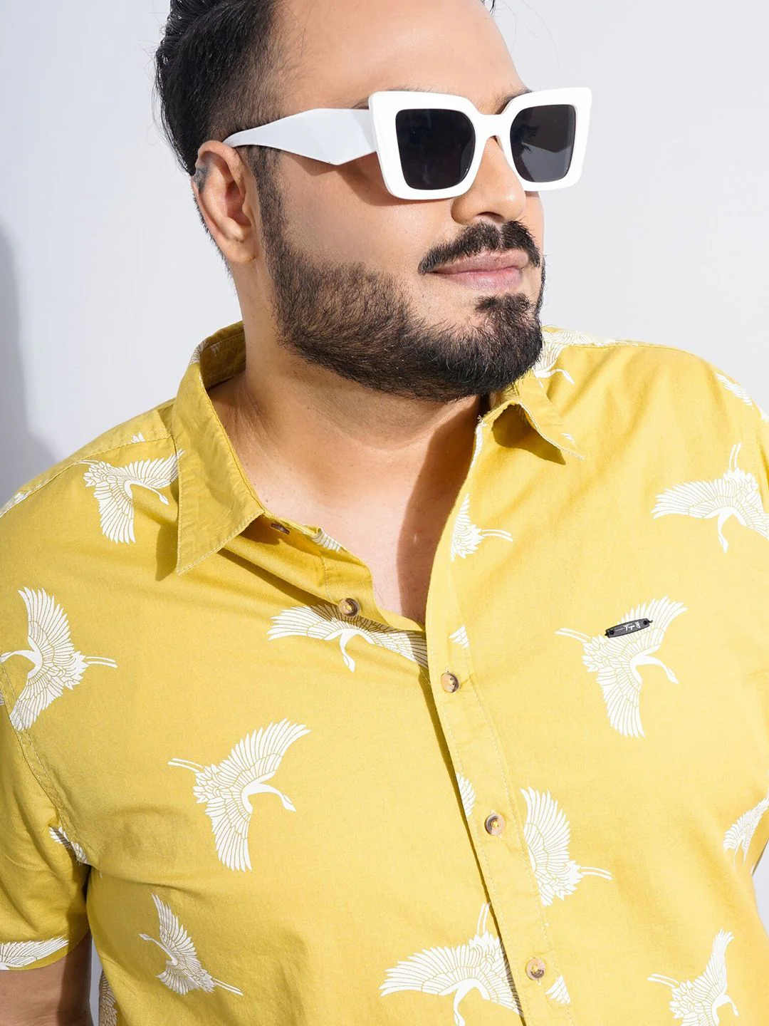 The Indian Garage Co Plus Size Conversational Printed Cotton Casual Shirt - Image 2
