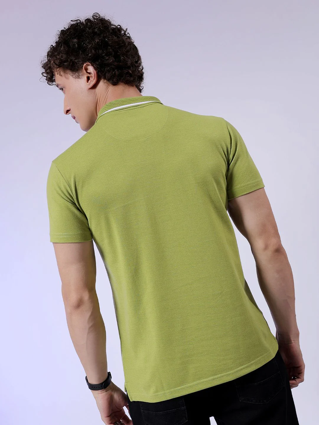 The Indian Garage Co Polo Collar Cotton T-shirt - Image 5