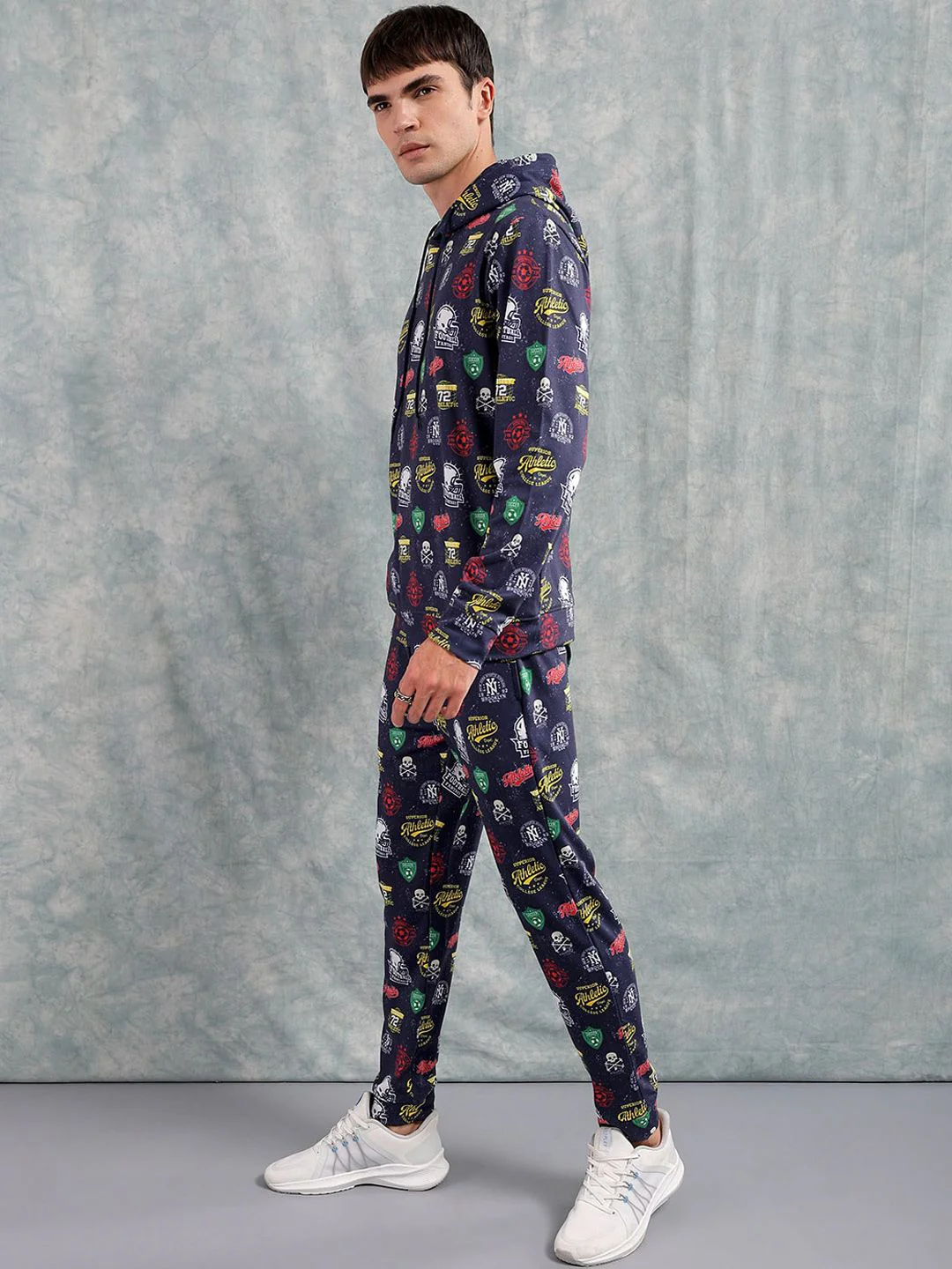The Indian Garage Co Printed Hooded Sweatshirt & Joggers - Image 3