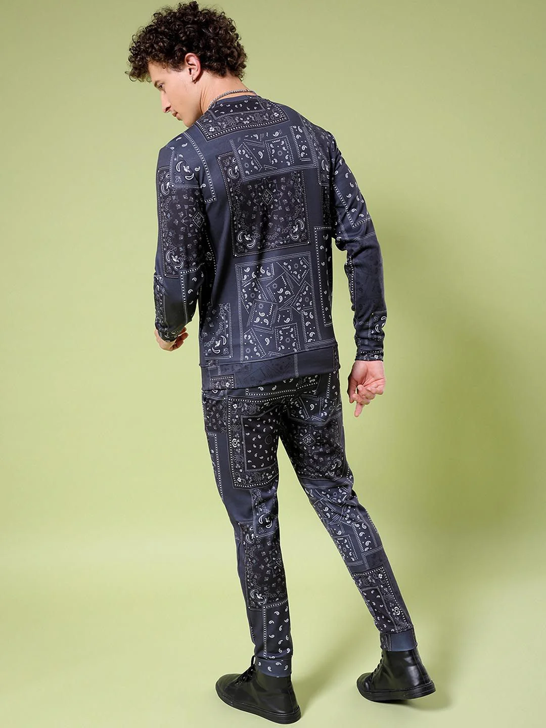 The Indian Garage Co Printed Hooded Sweatshirt & Joggers Co-Ords - Image 4