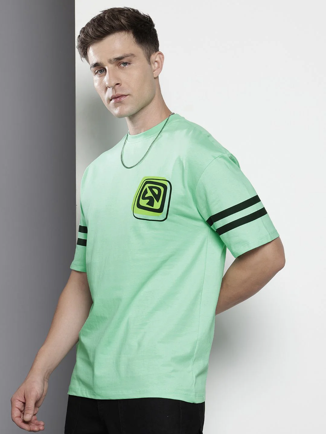 The Indian Garage Co Printed Oversized Pure Cotton T-shirt - Image 5