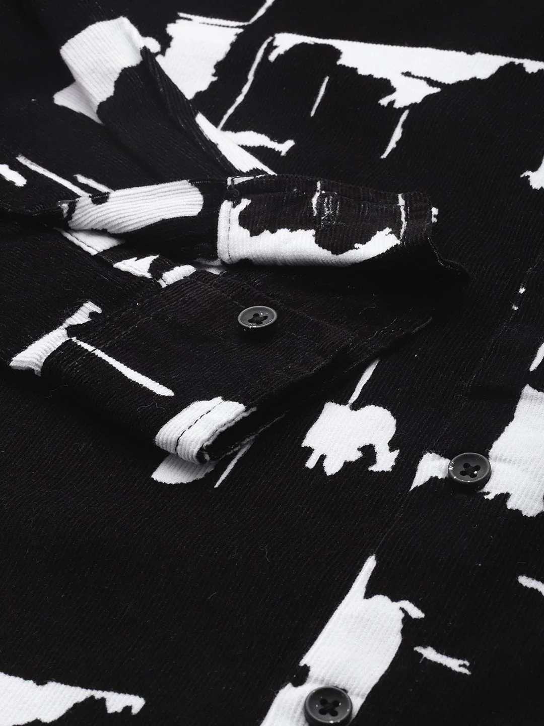The Indian Garage Co Pure Cotton Abstract Printed Corduroy Shirt - Image 3