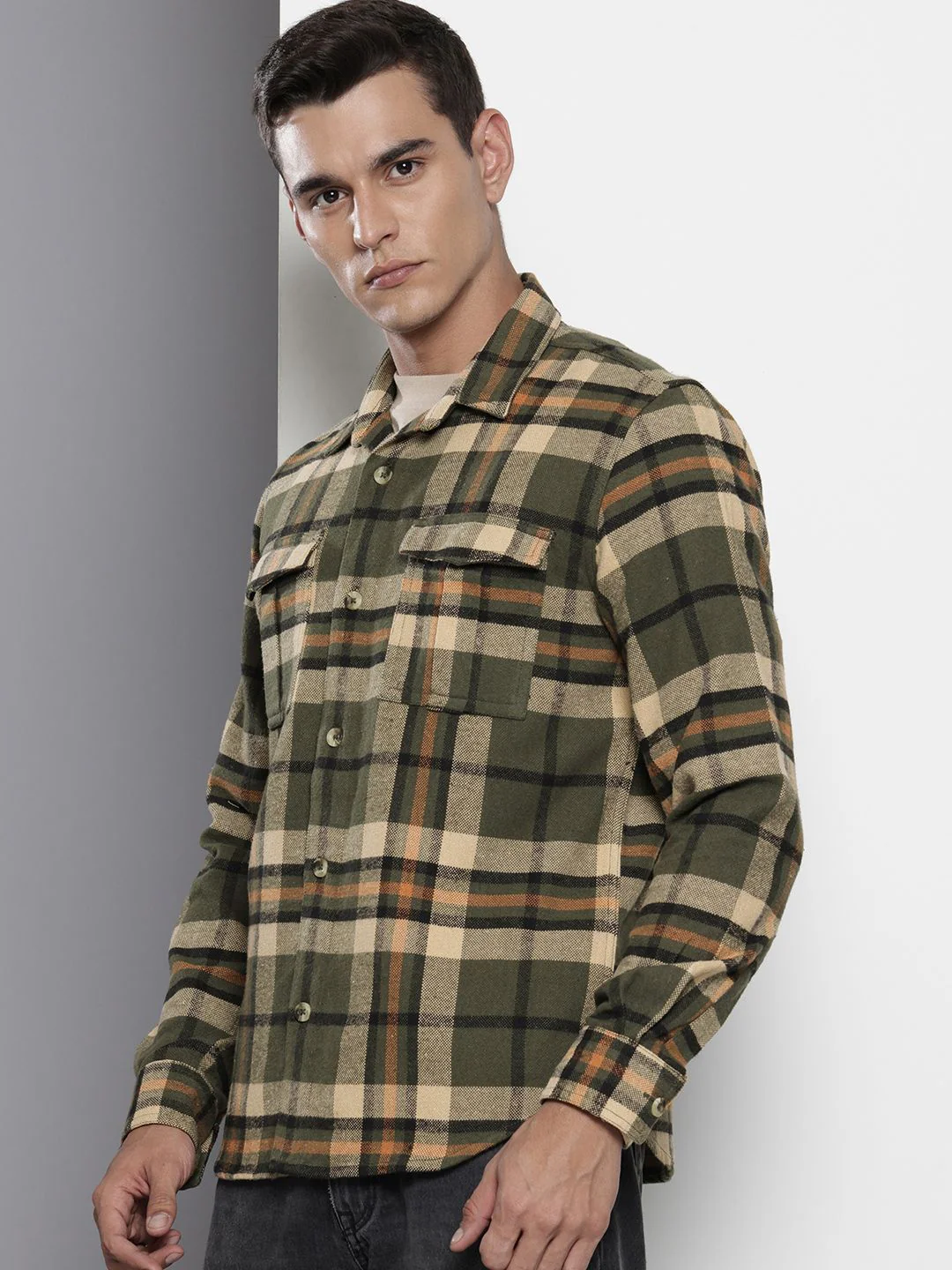 The Indian Garage Co Pure Cotton Checked Casual Shirt - Image 5