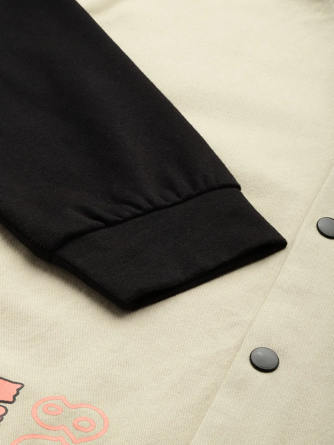 The Indian Garage Co Pure Cotton Doctor Sleeves Printed Hooded Relaxed Casual Shirt - Image 3