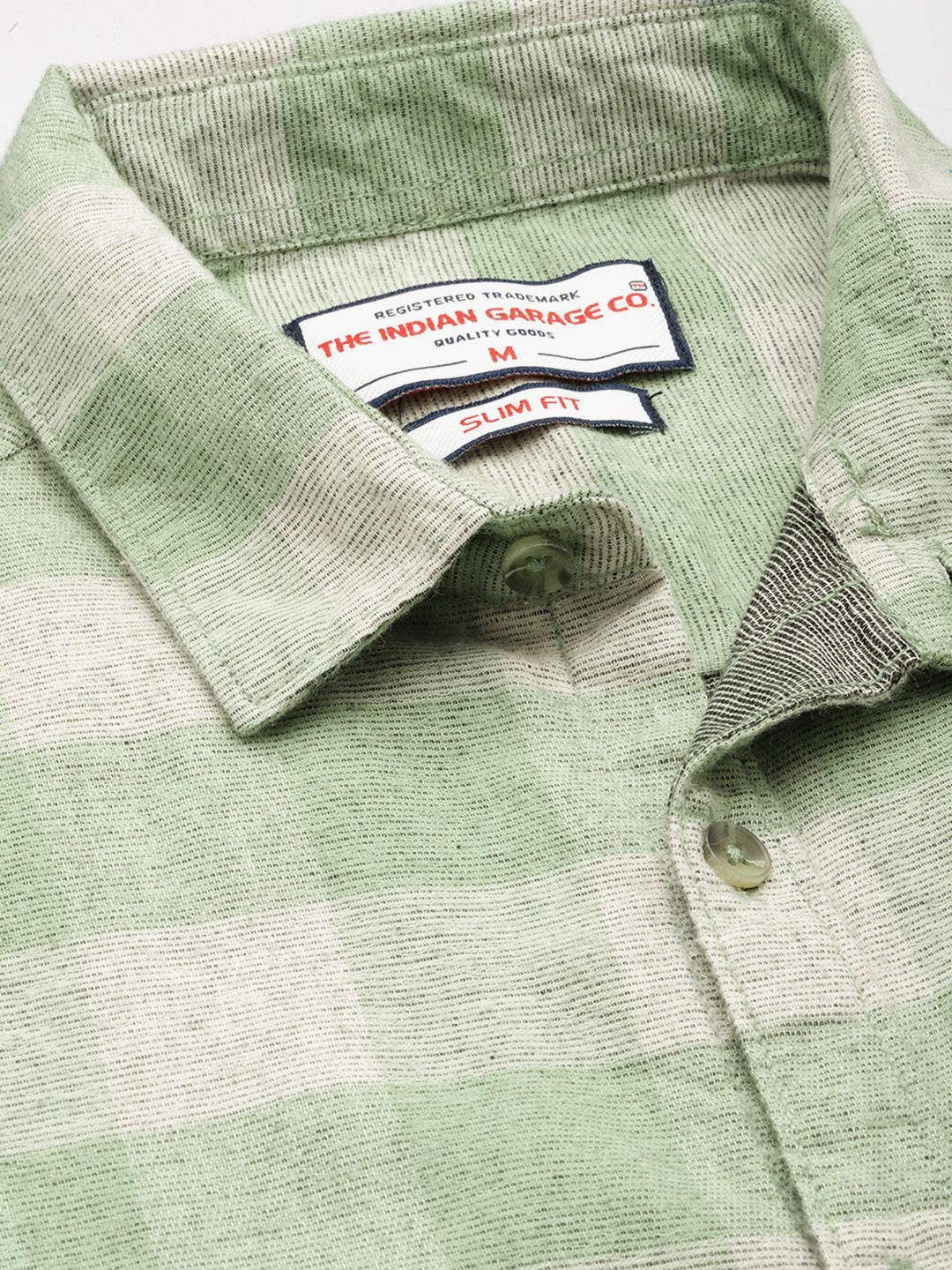 The Indian Garage Co Pure Cotton Slim Fit Buffalo Checks Casual Shirt - Image 2