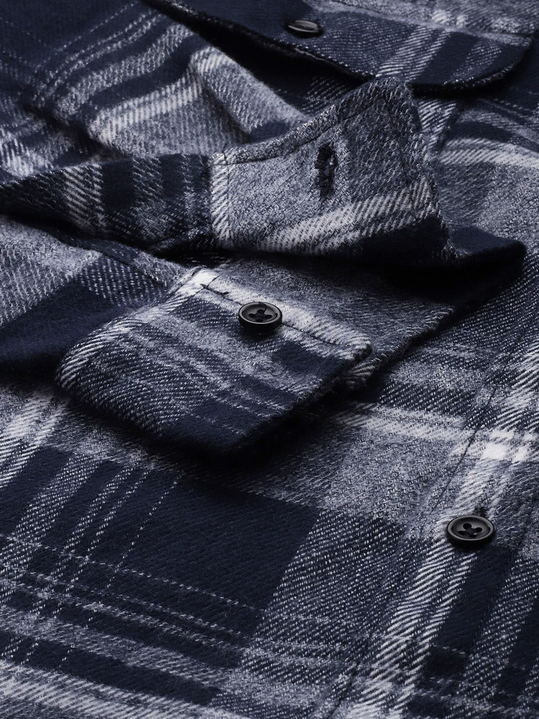 The Indian Garage Co Pure Cotton Slim Fit Checked Casual Shirt - Image 3