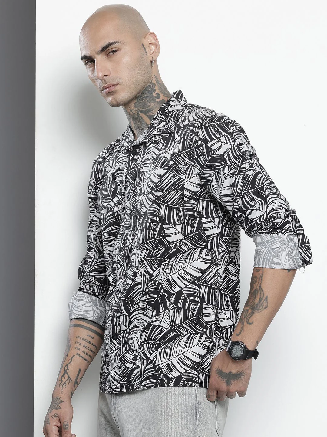 The Indian Garage Co Pure Cotton Tropical Printed Casual Shirt - Image 5