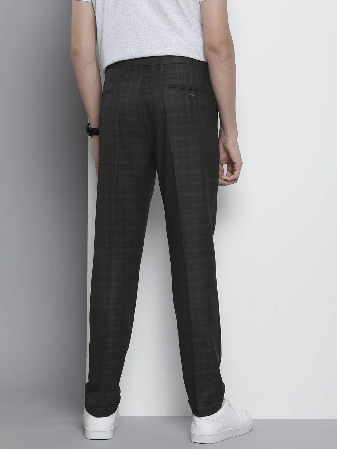 The Indian Garage Co Self Design Regular Fit Chinos Trousers - Image 3