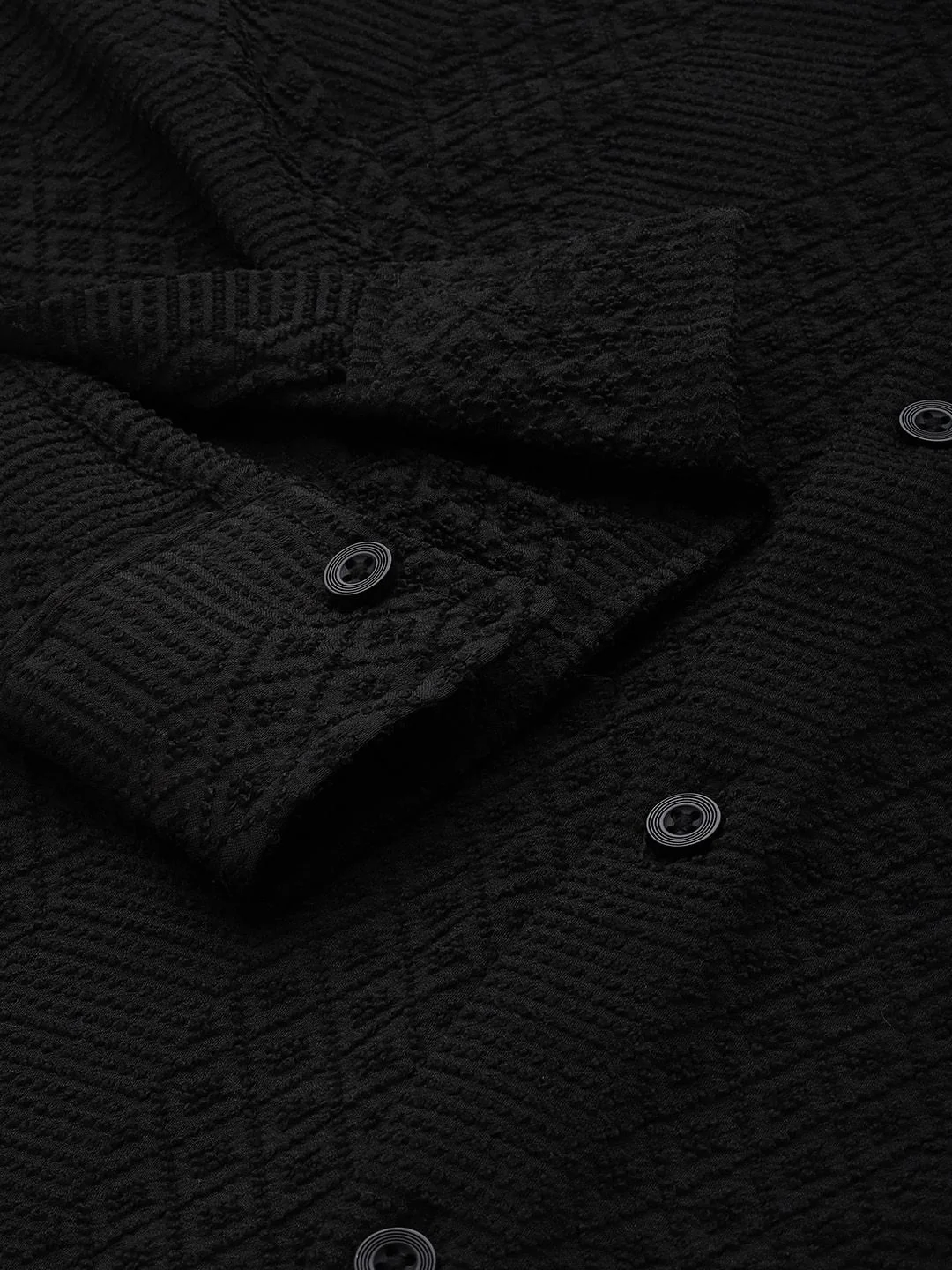 The Indian Garage Co. Self Design Textured Casual Shirt - Image 3