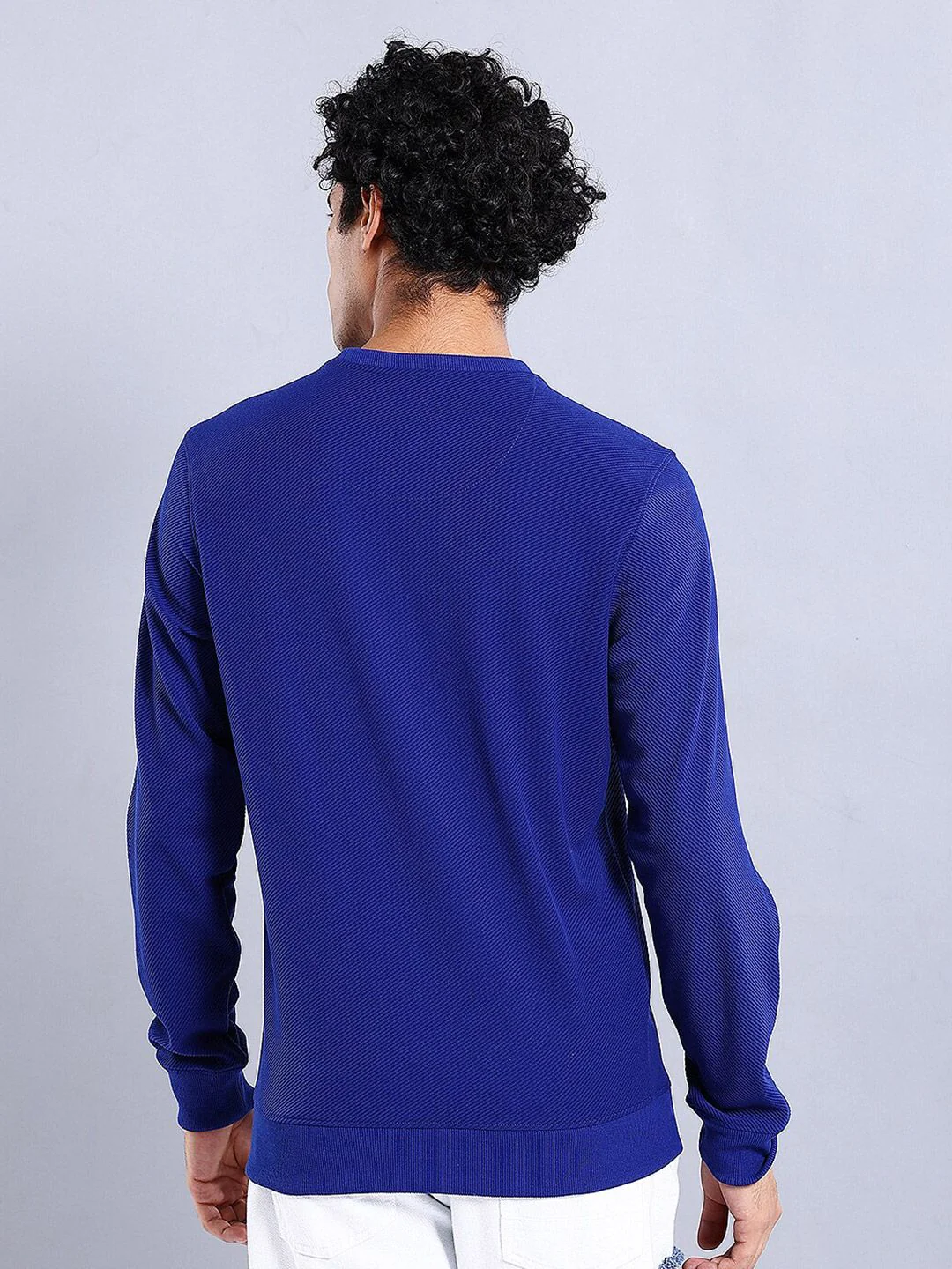 The Indian Garage Co Self Design Textured Long Sleeve Pullover Sweatshirt - Image 5