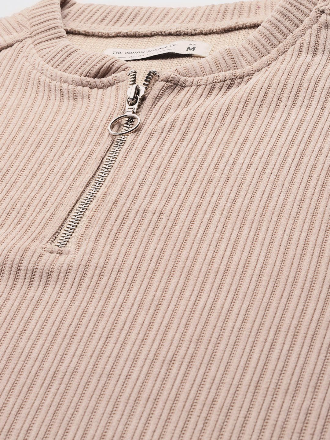 The Indian Garage Co Self Striped Corduroy Relaxed Fit Sweatshirt - Image 2