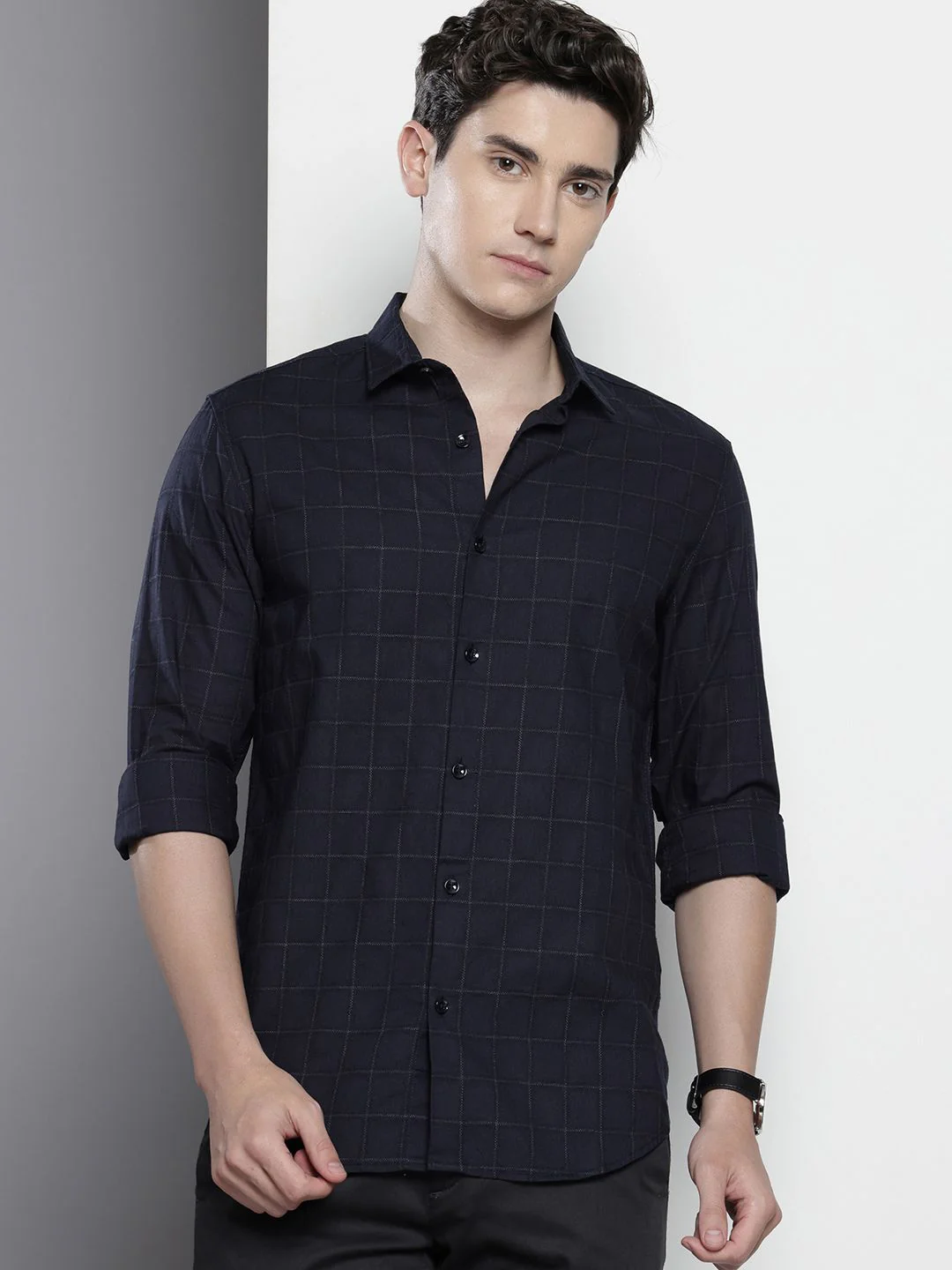 The Indian Garage Co Slim Fit Checked Casual Shirt - Image 5