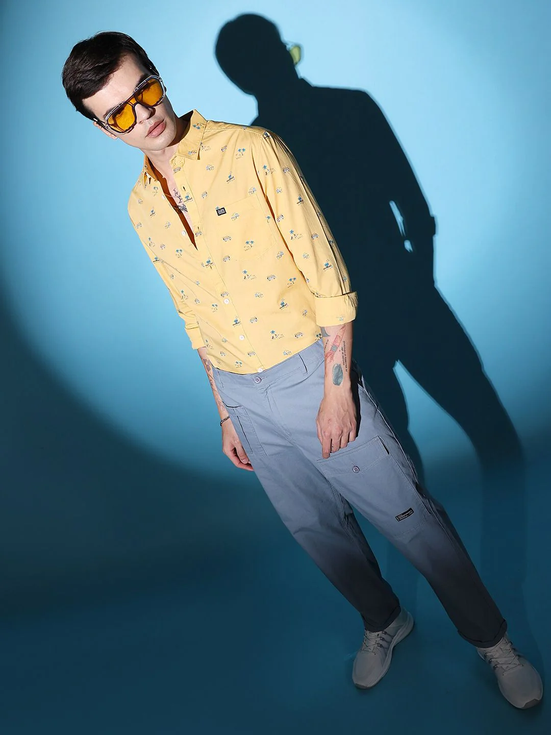 The Indian Garage Co Slim Fit Conversational Printed Pure Cotton Casual Shirt - Image 4
