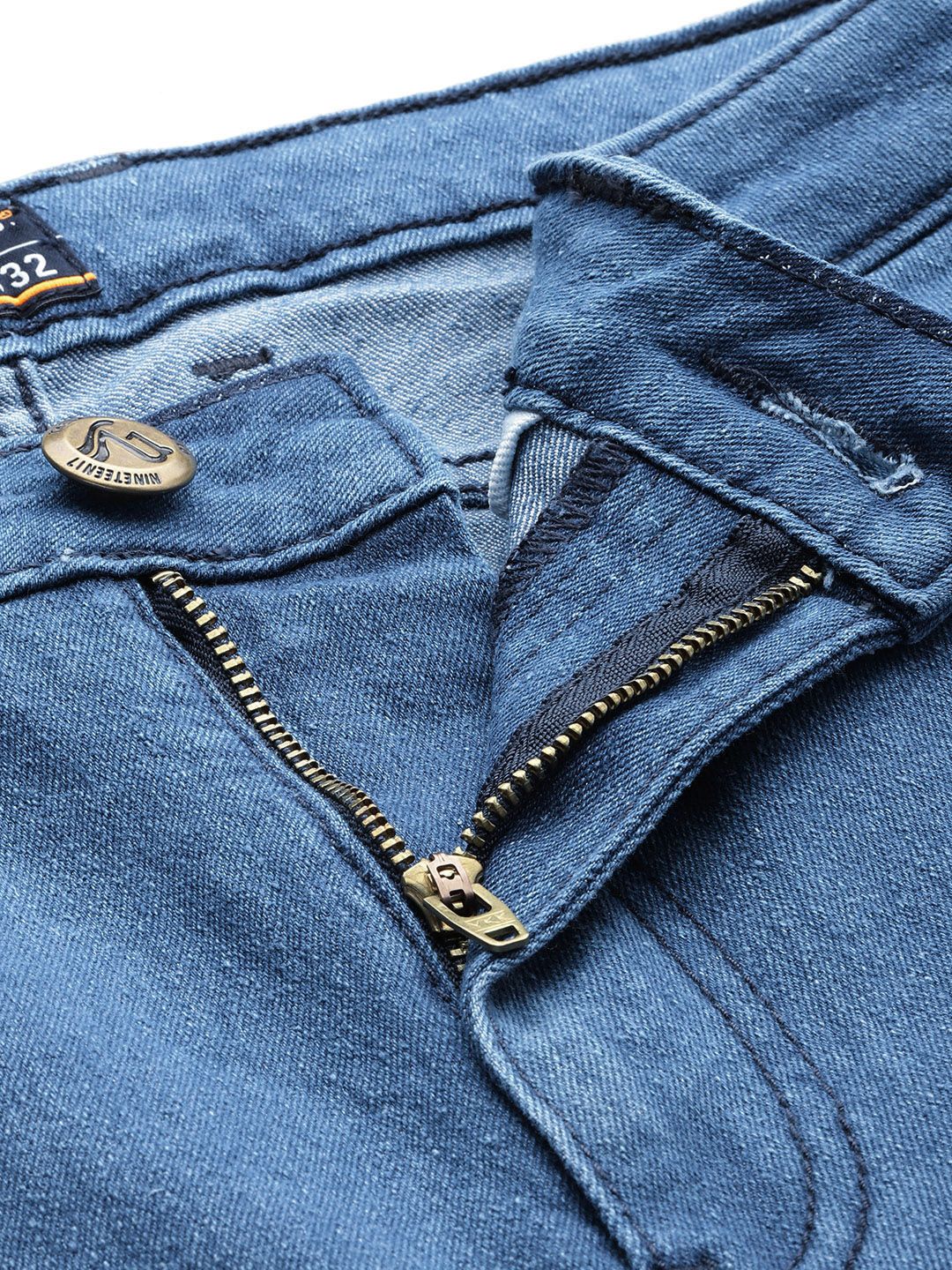 The Indian Garage Co Slim Fit Light Fade Printed Stretchable Jeans - Image 4