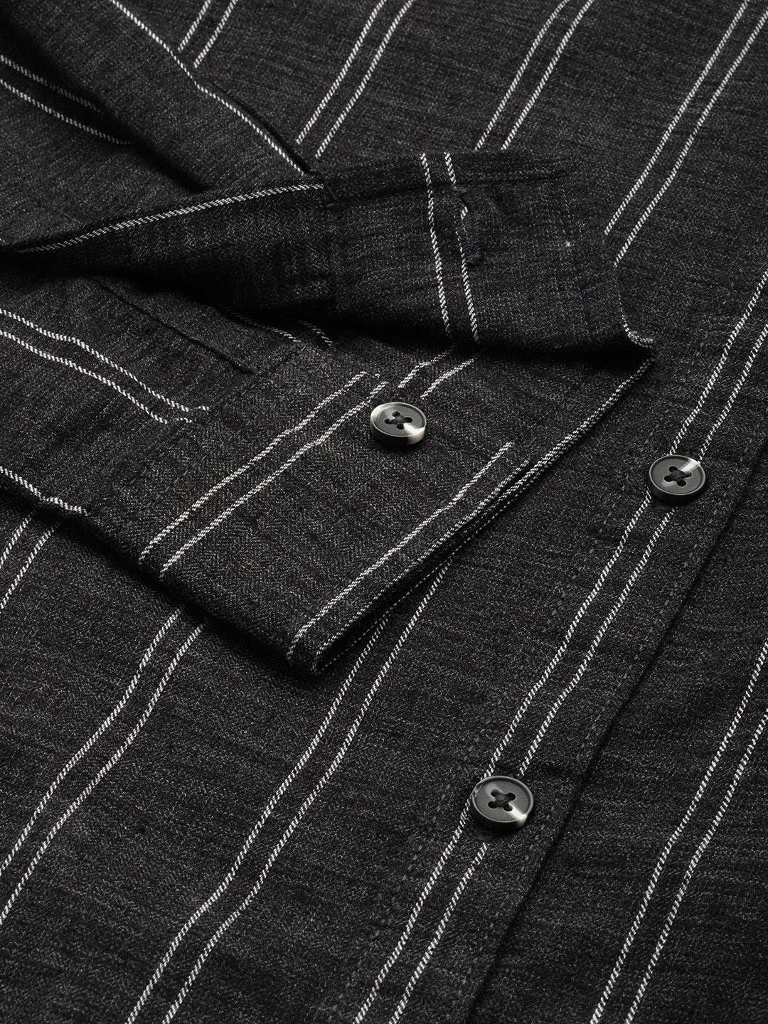 The Indian Garage Co Slim Fit Striped Casual Shirt - Image 3