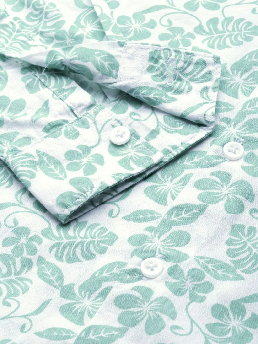 The Indian Garage Co Slim Fit Tropical Printed Pure Cotton Shirt - Image 3