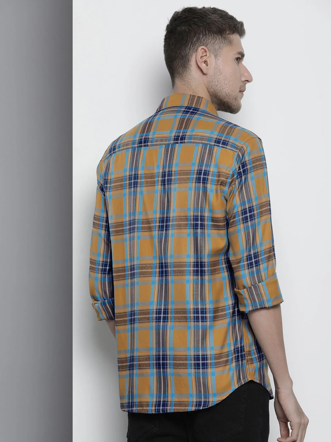 The Indian Garage Co Smart Slim Fit Opaque Checked Casual Shirt - Image 4