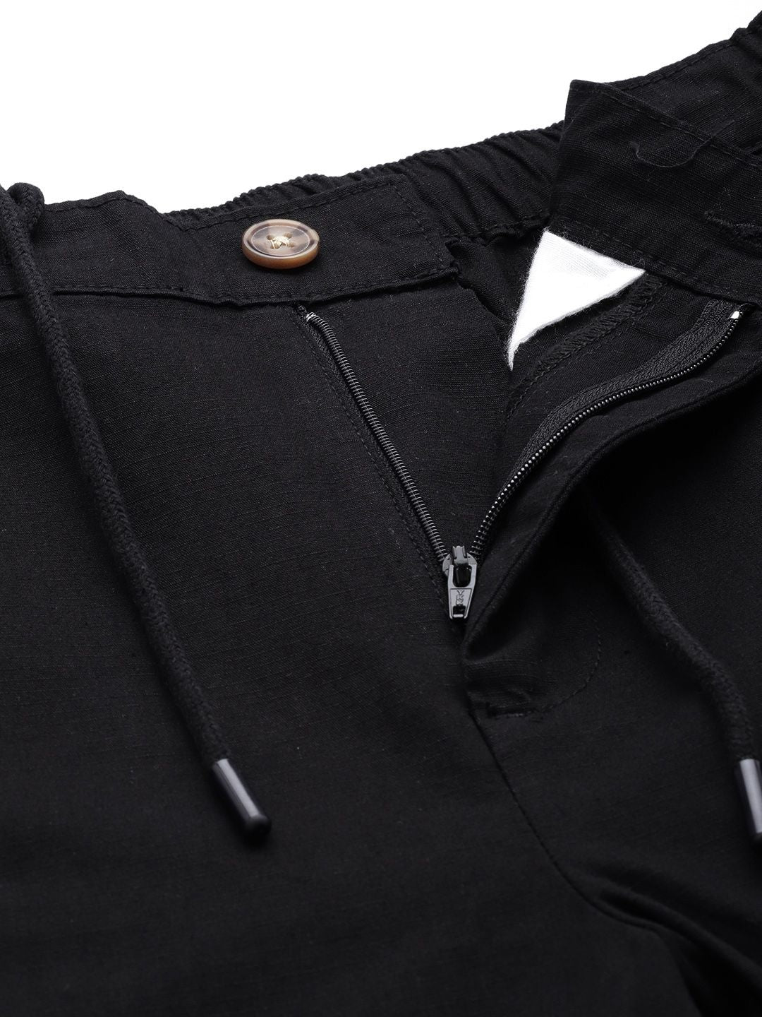 The Indian Garage Co Solid Cotton Joggers Trousers - Image 4