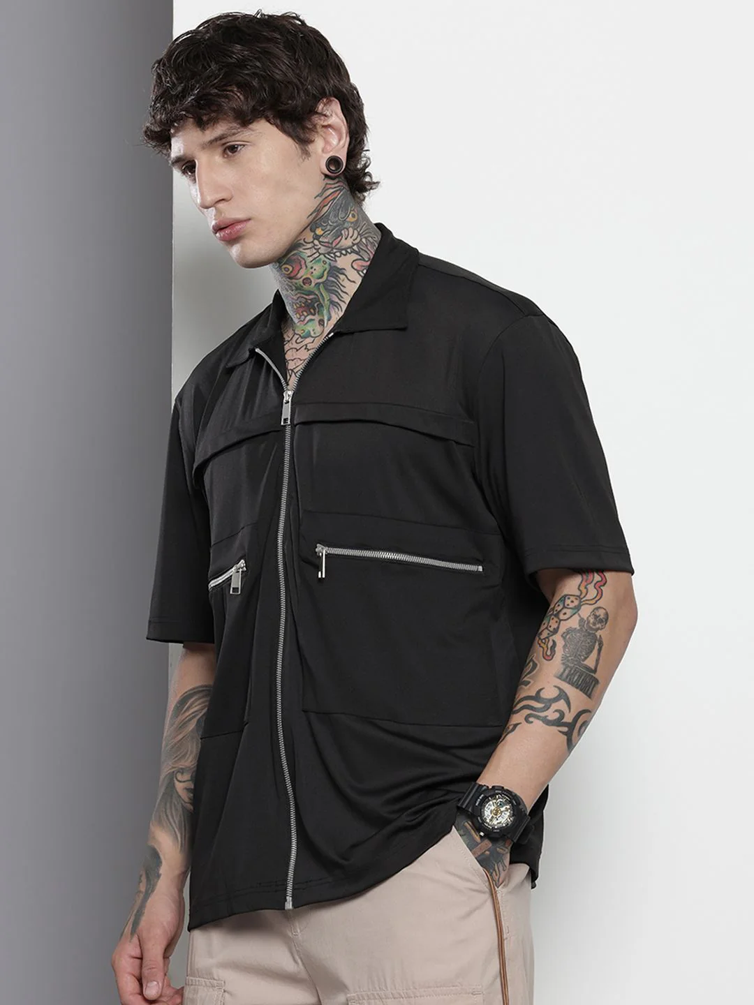 The Indian Garage Co Solid Relaxed Fit Casual Shirt - Image 3