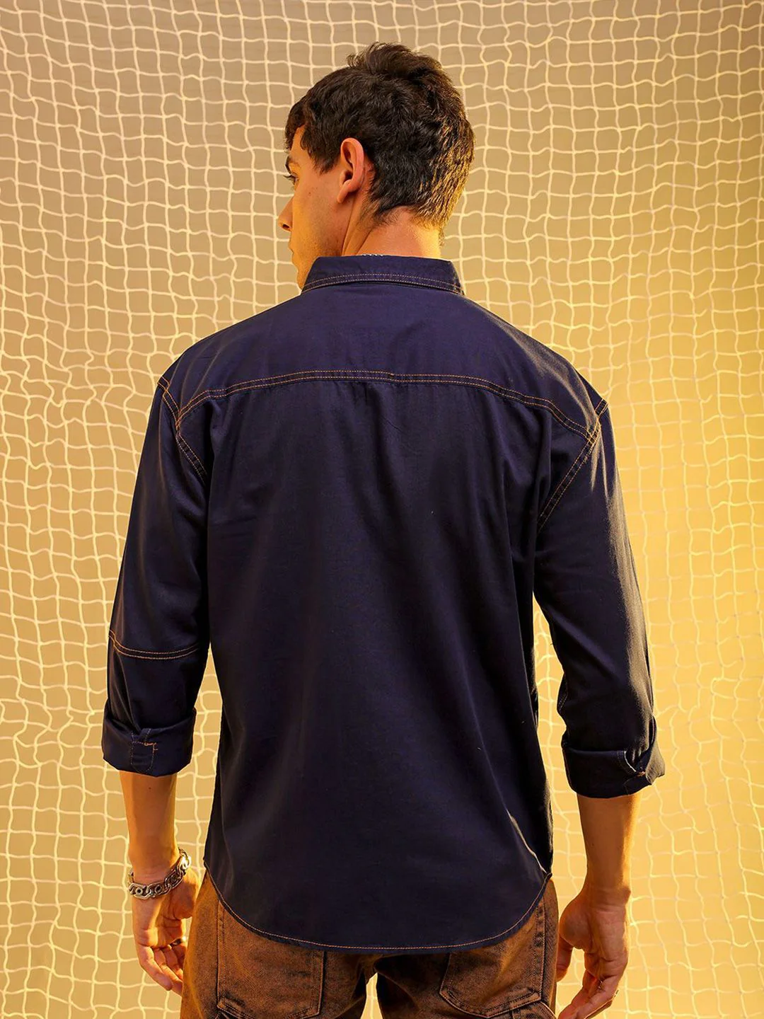 The Indian Garage Co Spread Collar Long Sleeves Cotton Casual Shirt - Image 4