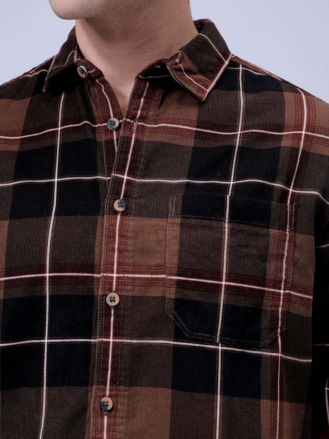The Indian Garage Co Spread Collar Tartan Checked Casual Shirt - Image 3