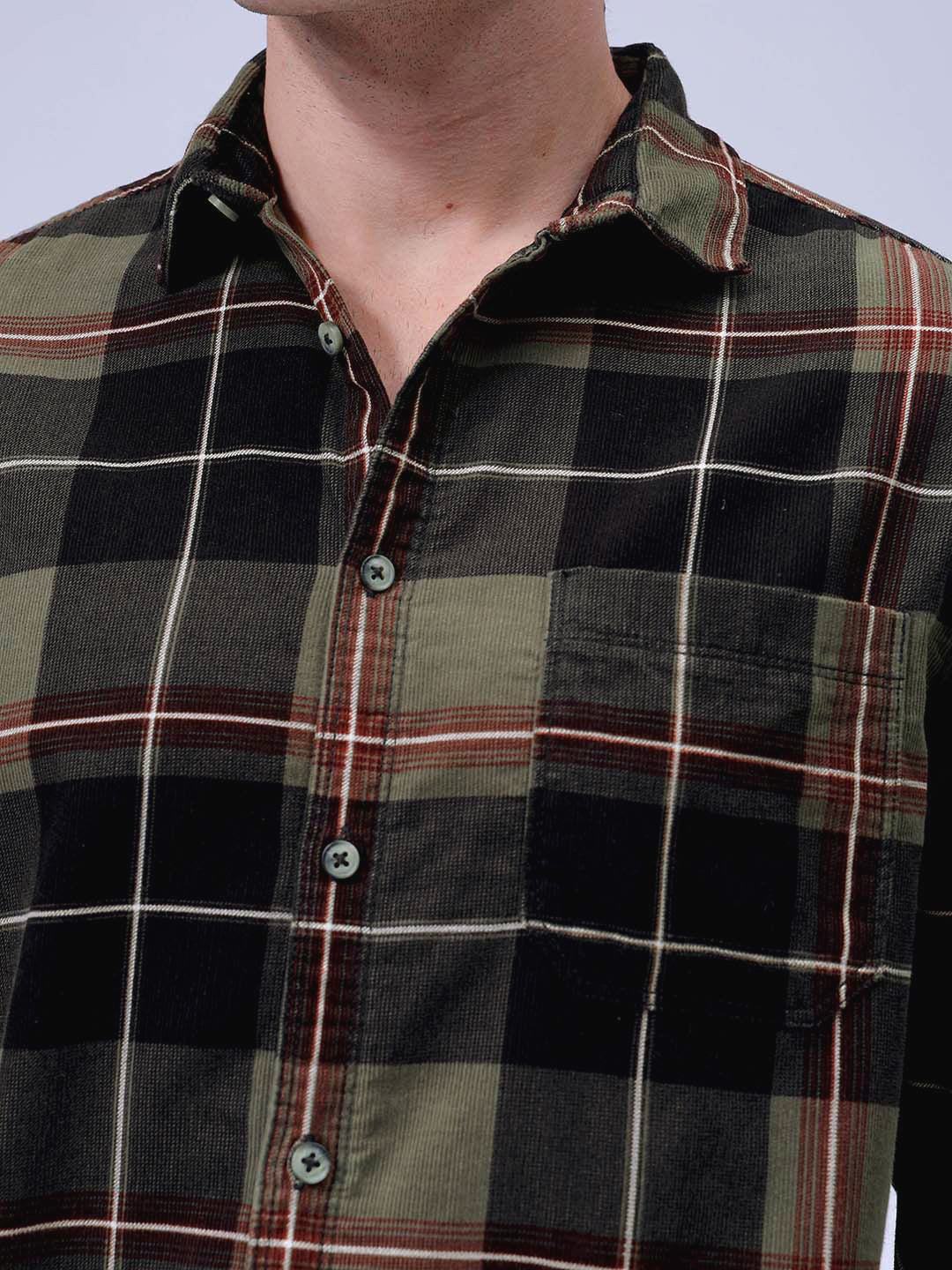 The Indian Garage Co Spread Collar Tartan Checked Casual Shirt - Image 3