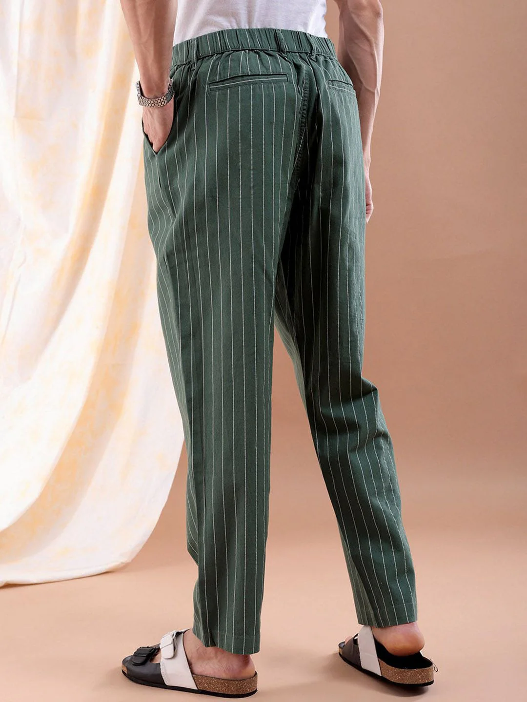The Indian Garage Co Striped Loose Fit Trouser - Image 3