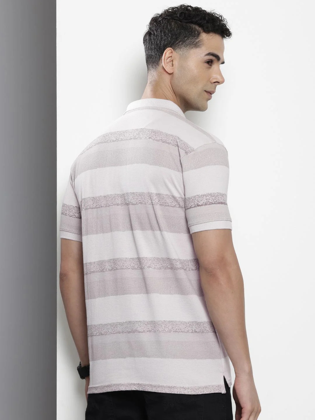 The Indian Garage Co Striped Polo Collar T-shirt - Image 5