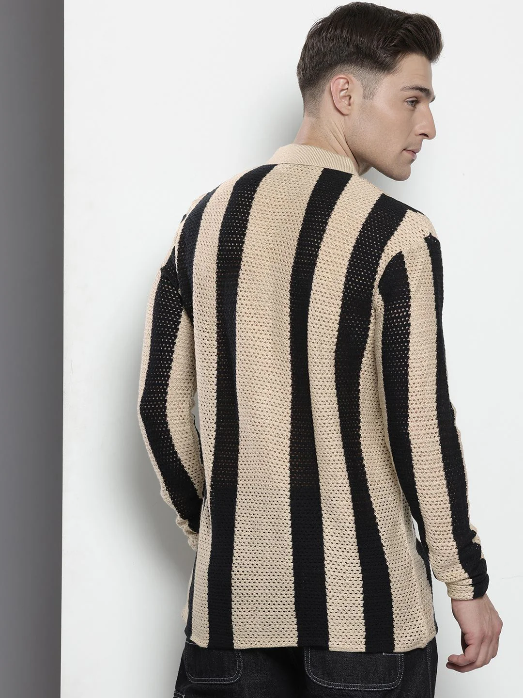 The Indian Garage Co Striped Pure Acrylic Casual Shirt - Image 5