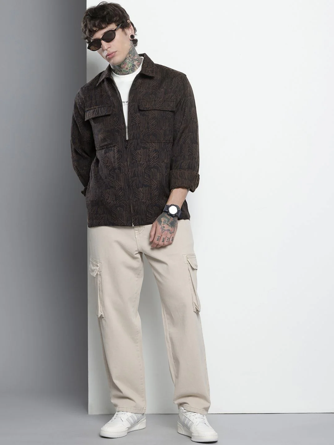 The Indian Garage Co Textured Drop-Shoulder Sleeves Relaxed Fit Casual Shirt - Image 6