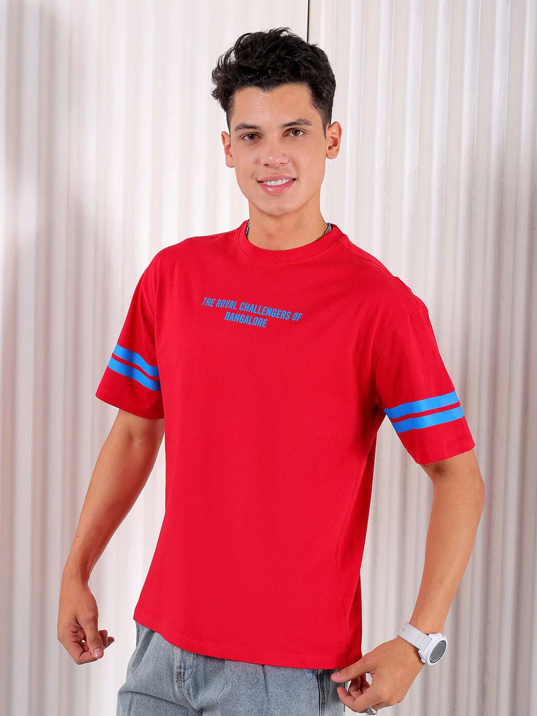 The Indian Garage Co Typography Printed Pure Cotton Boxy T-shirt - Image 3