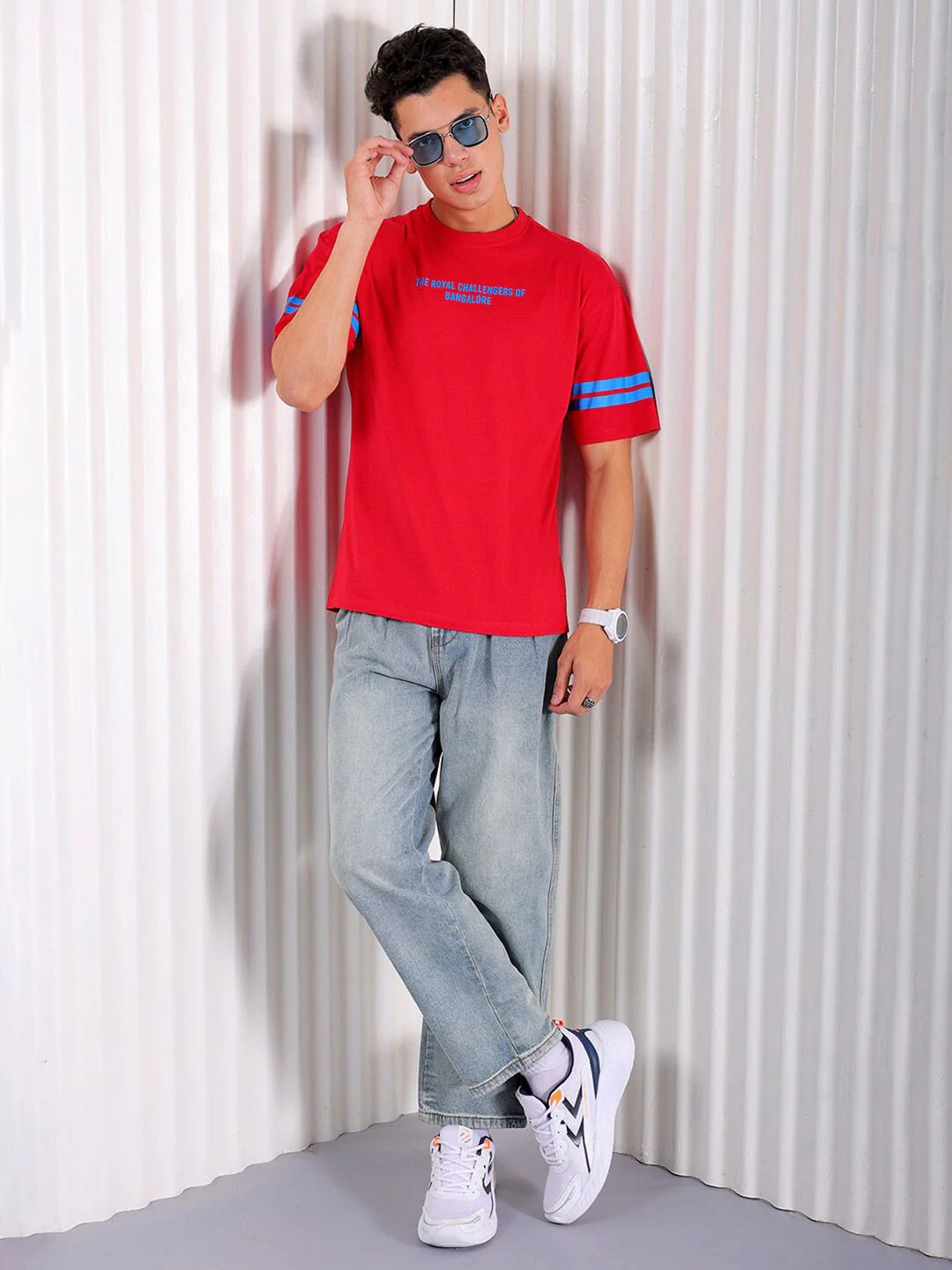 The Indian Garage Co Typography Printed Pure Cotton Boxy T-shirt - Image 4
