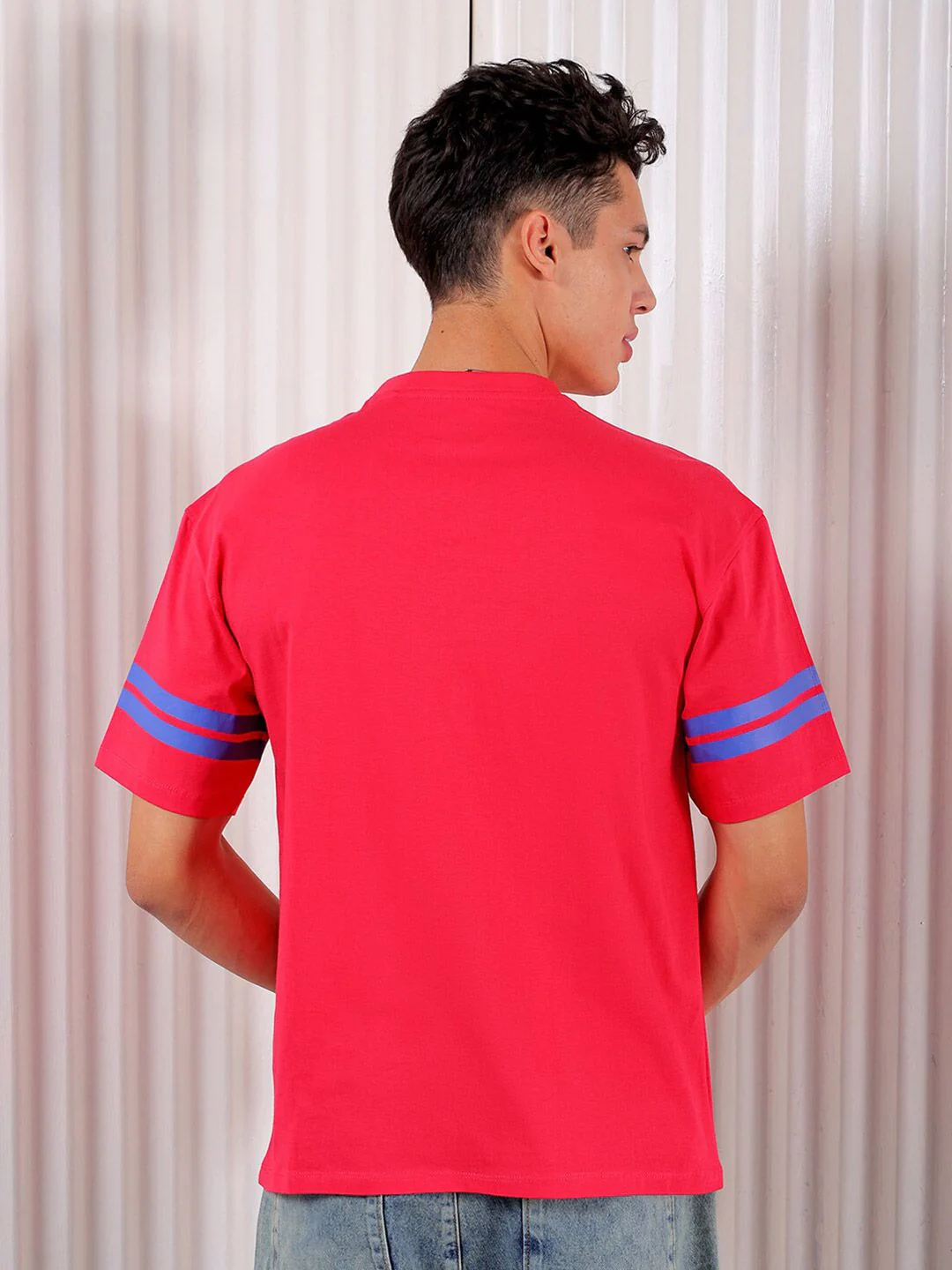 The Indian Garage Co Typography Printed Cotton Boxy T-shirt - Image 5
