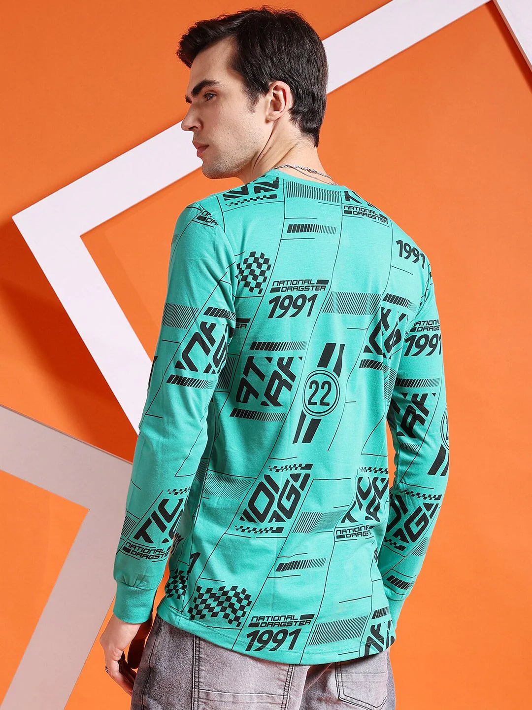 The Indian Garage Co Typography Printed Cotton T-shirt - Image 5